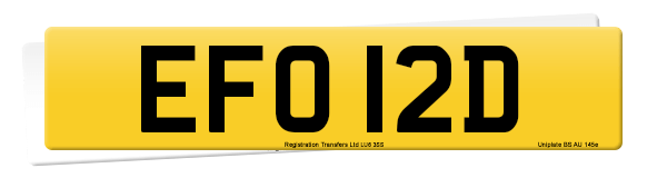 Registration number EFO 12D